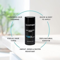 SURETHIK Hair Fibers For Thinning Hair, Building Hair Fibers To Conceal Thinning Hair, Instantly Fuller Looking Hair for Men And Women, Light Brown, 30g, Light Brown