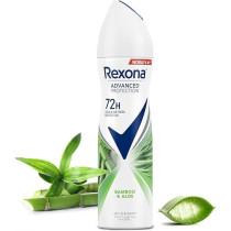 Rexona Women Antiperspirant Deodorant Spray, 72 Hour Sweat And Odor Protection, Bamboo And Aloe, With Motion Sense Technology, 150ml