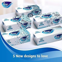 Fine Classic Euphoria Facial Tissue 150 Sheets x 2 Ply, Bundle Of 24 Fine Variety Sterilized Tissues For Germ Protection