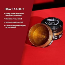 Nishman Hair Styling Hair Wax Gold One Gloss Finish Shine Hair Style Re-Stylable Wax for Men, 100g