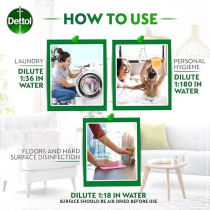 Dettol Antiseptic Antibacterial Disinfectant Liquid for Effective Germ Protection And Personal Hygiene, Used in Floor Cleaning, Bathing and Laundry, 2Liter