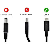 Dell Genuine Laptop USB-C Type AC Adapter For XPS 15 9575, XPS 9575-7354BLK-PUS, XPS 15 2-in-1 9575, XPS 2-in-1 4K T XPS 15 9570 P/N 0K00F5 K00F5 Charger 20V 6.5A + Free UK Power Cord, 130W