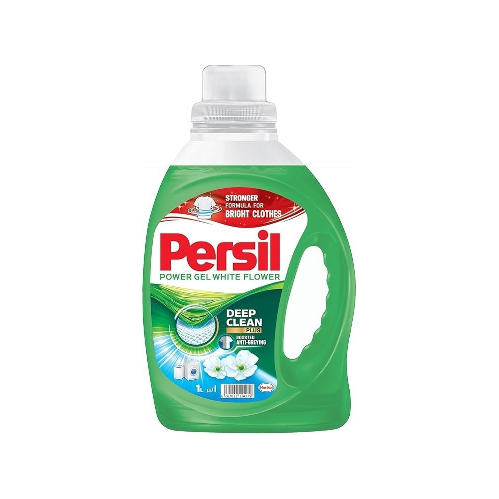Persil Power Gel Liquid Laundry Detergent, With Deep Clean Technology, White Flower, 1Liter