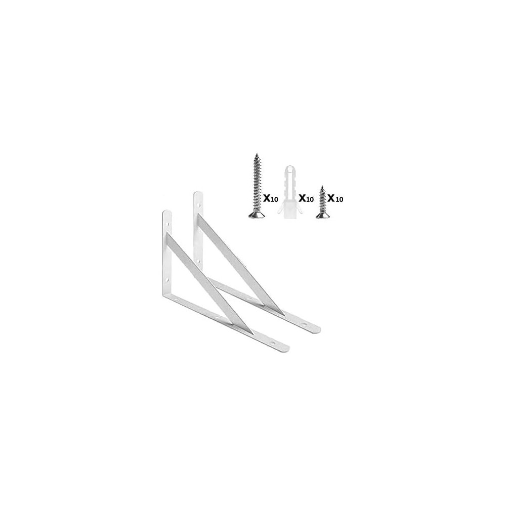 Abbas Ali Heavy Duty Shelf Brackets, 9 Inch x 12 Inch for Wall Mounted Shelves