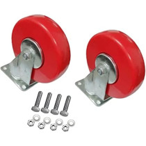 Abbas Ali Pack of 2 Heavy Duty PU Rubber Caster Wheels, 3 Inch Swivel with Nut And Bolt for Furniture and DIY