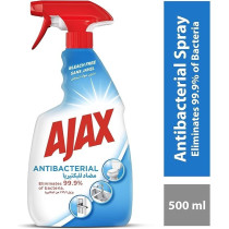 Ajax Antibacterial Multi-Surface Cleaner Trigger, Disinfectant Sanitizer Spray, Kills 99.9 Percentage Of Germs, Bleach Free Trigger, 500Ml