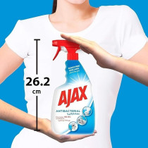 Ajax Antibacterial Multi-Surface Cleaner Trigger, Disinfectant Sanitizer Spray, Kills 99.9 Percentage Of Germs, Bleach Free Trigger, 500Ml