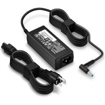Coreykin Charger For HP Laptop Computer Smart Blue Tip, Compatible With Pavilion x 360 11 13 15, Elitebook Folio 1040 G1, Stream 13 11 14, Spectre Ultrabook 13, Envy x2, And More AC Adapter Power Supply, Black