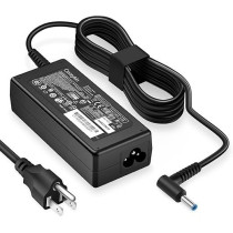 Coreykin Charger For HP Laptop Computer Smart Blue Tip, Compatible With Pavilion x 360 11 13 15, Elitebook Folio 1040 G1, Stream 13 11 14, Spectre Ultrabook 13, Envy x2, And More AC Adapter Power Supply, Black