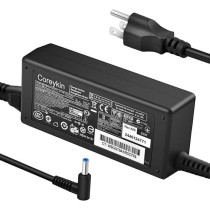 Coreykin Charger For HP Laptop Computer Smart Blue Tip, Compatible With Pavilion x 360 11 13 15, Elitebook Folio 1040 G1, Stream 13 11 14, Spectre Ultrabook 13, Envy x2, And More AC Adapter Power Supply, Black