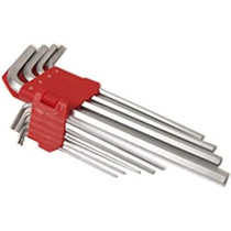 Abbas Ali 9pc Extra Long Hex Allen Key Wrench Set, Sizes 1.5 10.0mm