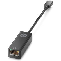 HP USB Type-C to RJ45 Adapter, USB Type-C, RJ-45, Male/Female, Black, V8Y76AA