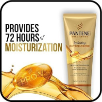 Pantene Gold Series, Butter Cream Hair Treatment, Sulfate Free, With Argan Oil, Intense Hydrating, Pro-V, for Natural And Curly Textured Hair, 193g