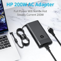 HP New 200W 19.5V 10.3A AC Charger Fit for HP ZBook-Pavilion-Gaming-Envy-Studio G3 G4 G5 G6 G7 15 15t 17 17t Series, TPN-LA21 L00895-003 ADP-200HB B Laptop Power Supply Adapter Cord, New 200W