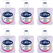 Carex Dermacare Sensitive Antibacterial Hand Wash Pack of 6, Cleansing Hand Soap With Added Moisturisers To Help Protect Hands, Antibacterial Soap With Gentle Fragrance, Soap for Sensitive Skin, 250ml