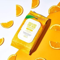 FARMSKIN Freshfood For Skin Facial Cleansing Wipes Makeup Daily Remover Orange for Normal Skin, 60 count (Pack of 2), Cruelty Free, 290g
