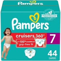 Pampers Cruisers 360 Diapers Pull-On Disposable Baby Diapers, Gap-Free Fit, Size 7, 44 Count