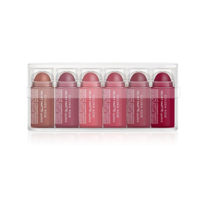 Golden Rose Velvet Matte Mini Lipstick Capsule 6 Pcs Mix 1 Nude