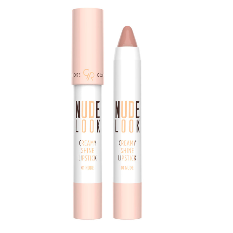 Golden Rose Nude Look Creamy Shine Lipstick No 01 Nude