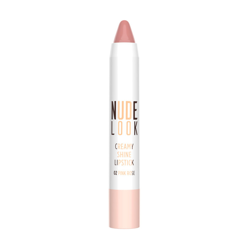 Golden Rose Nude Look Creamy Shine Lipstick No 02 Pink Rose