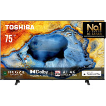 Toshiba 75 inch UHD Smart TV C350N - AI 4K Upscaling, REGZA Power Audio, Ultimate Motion, Sports Mode, DTS X, Game Mode, Dolby Vision Atmos (2024 Model)