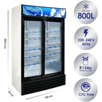 Super General 1000 Liters Double Layered Glass Sliding Door Chiller, SGSC1017IS, Min 1 Year Manufacturer Warranty