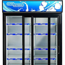 Super General 1000 Liters Double Layered Glass Sliding Door Chiller, SGSC1017IS, Min 1 Year Manufacturer Warranty