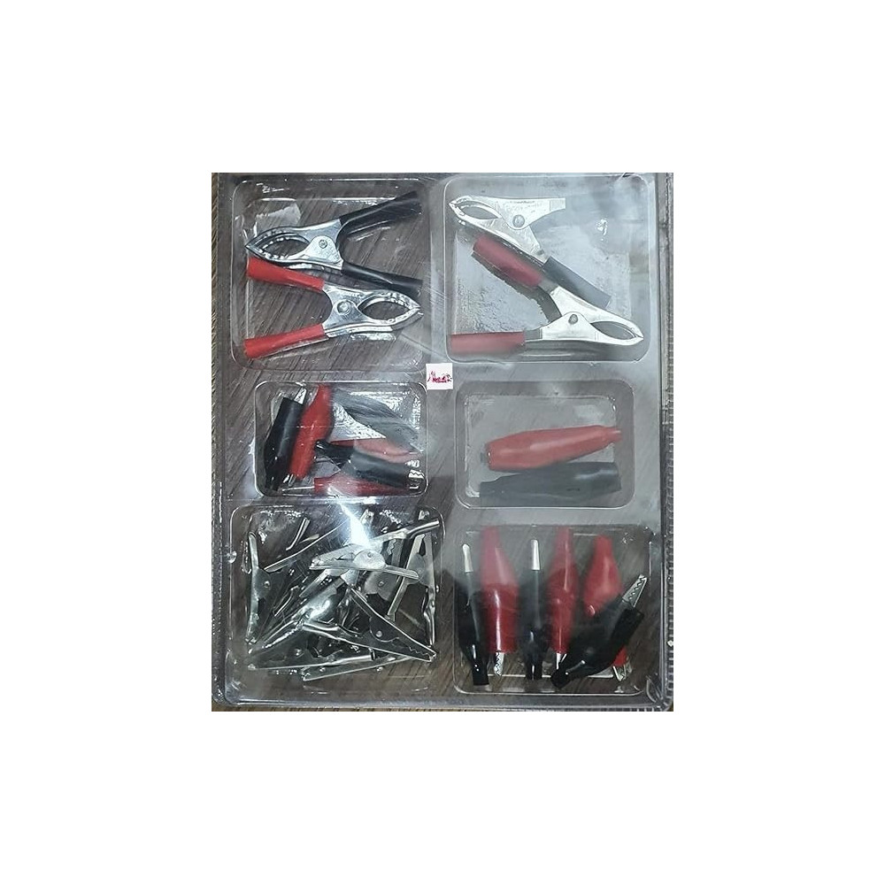 Abbas Ali 28 Piece Electrical Alligator Clip Steel Assortment Set