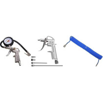 Abbas Ali Tire Pressure Gauge Gun with Air Duster Gun And 10 Meter Spiral Hose