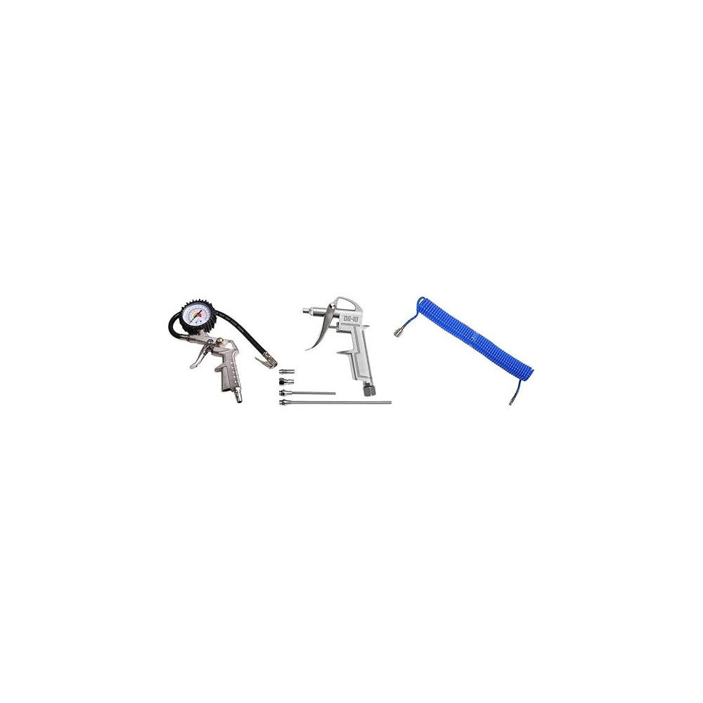 Abbas Ali Tire Pressure Gauge Gun with Air Duster Gun And 10 Meter Spiral Hose