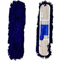 Abbas Ali Washable Dust Mop Pad Replacement Head, Reusable Looped End Mop Pad in Blue