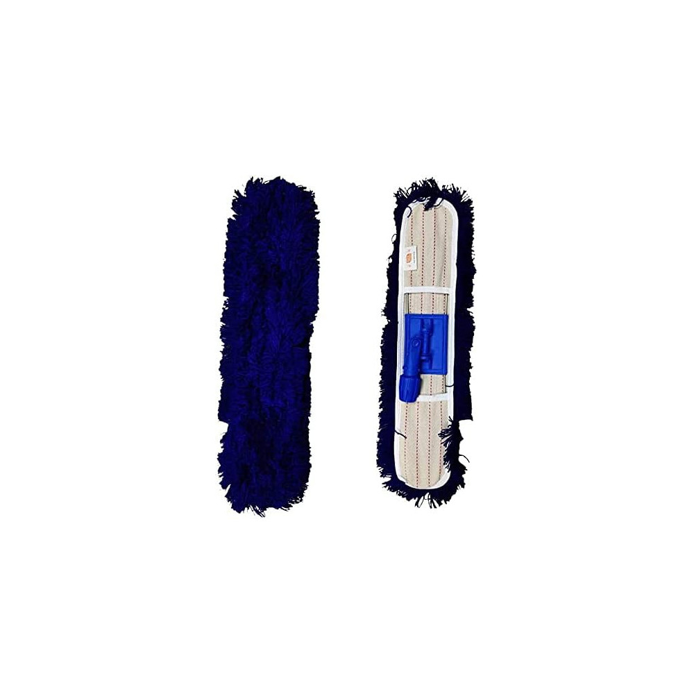 Abbas Ali Washable Dust Mop Pad Replacement Head, Reusable Looped End Mop Pad in Blue