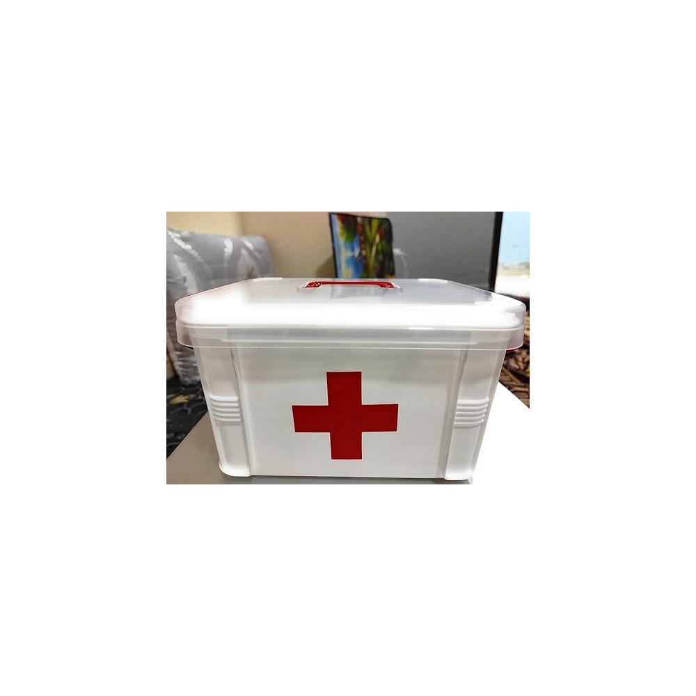 Abbas Ali PVC Medicine Storage Box, Ideal for Home and Office Use