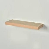 Abbas Ali PVC Floating Shelf, 3.8mm Thickness, 23.5cm Depth, 60cm Length, Natural PVC, Color May Vary