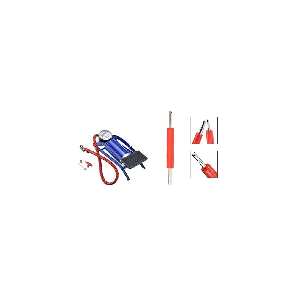 Abbas Ali Foot Pump with Valve Remover, For Bikes, Cars, Cycles, Sports Balls, Football, Basketball, etc.