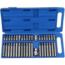 Abbas Ali 40 Piece Torx Star Spline Hex Allen Key Socket Bit Set, 3/8 And 1/2 Drive, Long Deep for Vehicle Maintenance