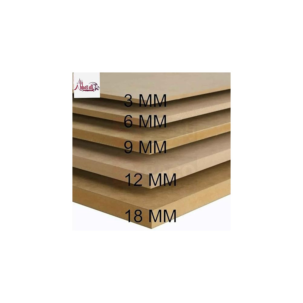 Abbas Ali MDF Wood Sheets for DIY Projects, Pack of 6 with Gloves And Wood Saw, 3mm Thick, 60cm x 80cm, Perfect for Crafts, Painting, and Interior Design