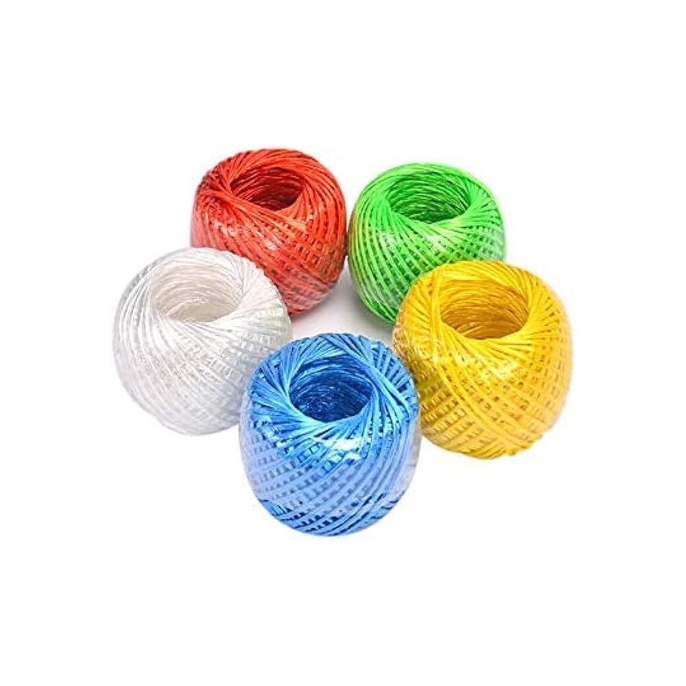 Abbas Ali 5 Piece Polypropylene Twine Set, Durable Household Tying Rope, Perfect for Gardening, Packaging, and Home Use