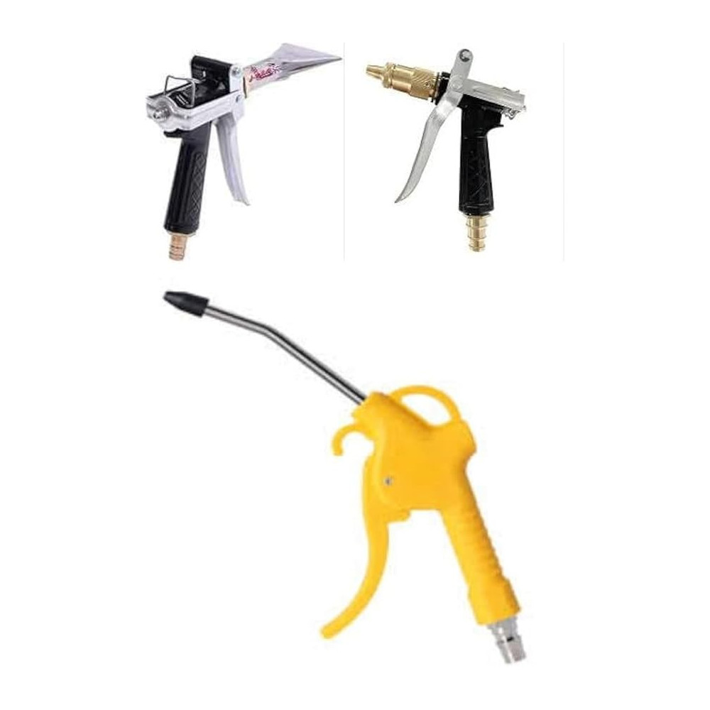 Abbas Ali 3 Piece Car Washing And Cleaning Tools Kit, Includes Foam Gun, Washing Gun, and Air Duster Gun for Effective Car Maintenance