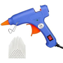 Abbas Ali Mini Hot Melt Glue Gun, 20 Watt Upgraded Kit with 50 Glue Sticks, Anti Hot Cover, Flexible Trigger for DIY and Quick Repairs