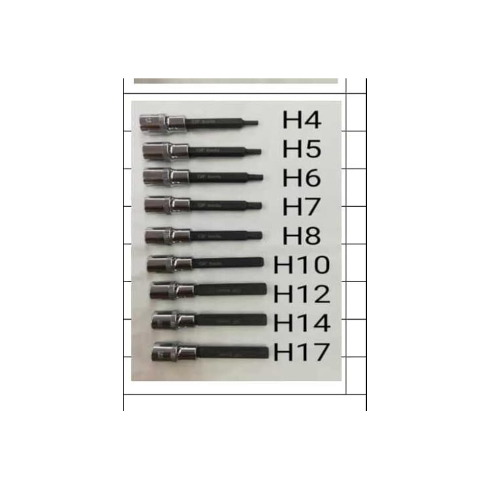 Abbas Ali Hex Allen Key Socket 21CH 4156, 100mm/H14, High Quality Hex Socket for Professional Use