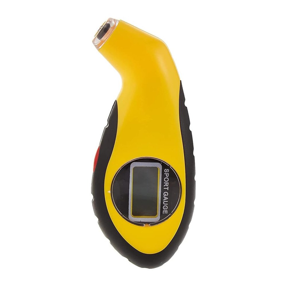 Sulfar LCD Digital Tire Pressure Gauge Tester with Light, Yellow, Accurate Air Pressure Measurement for Cars and Bikes