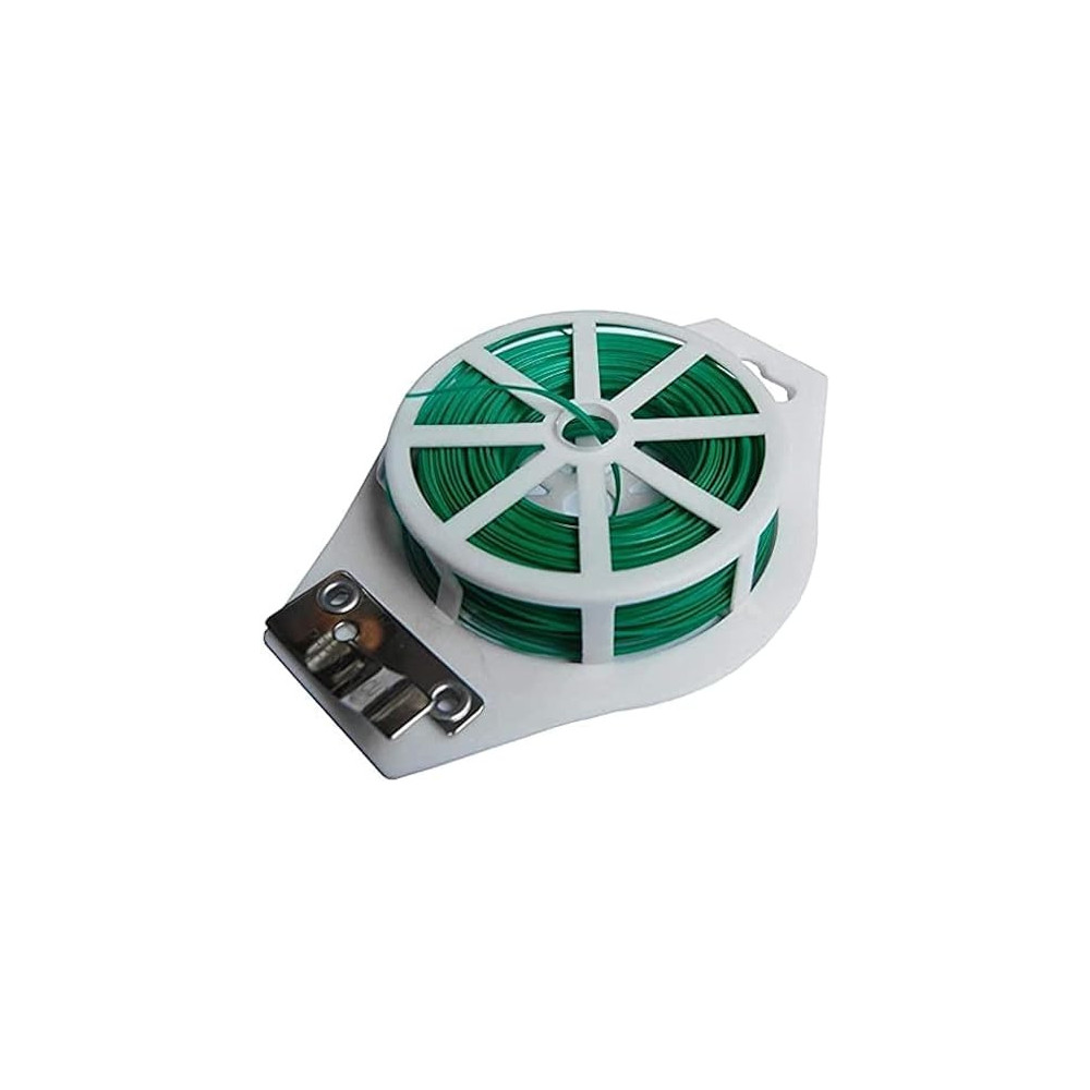 Abbas Ali Multi Functional Garden Twist Tie with Cutter, 100 Meters of Coated Wire, Ideal for Gardening, Home, and Office Organization