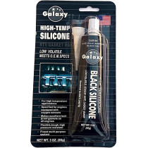 Galaxy High Temperature Silicone RTV Gasket Maker, 85g Black, Rated for 650 F, 343 DegreeC for Automotive and Industrial Use