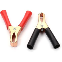 Abbasali Test Clamp Red Black Connecting Battery Alligator Clip Clamp, 50 Amp