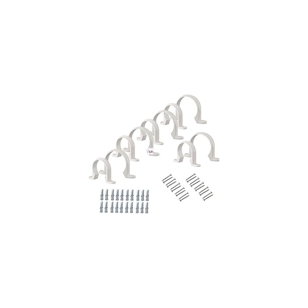 Abbasali Pvc White U Clamps, Support Water Pipe And Gas Pipe , 1 Inch