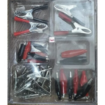 Abbasali Electrical Alligator Clip Steel Assortment Set/Kit, 28 Pc/Pcs