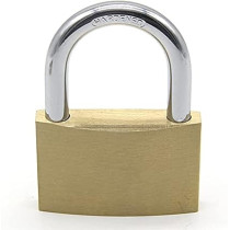 Hasanat Essentials 20Mm Small Padlock Mini Luggage Lock Bag Travel Suitcase Zip Jewelry Brass Body With Key Blister Packing Single Generic Brand Golden
