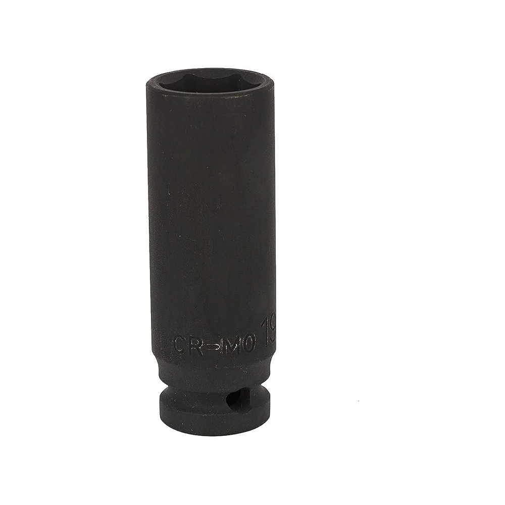 Abbasali Black Deep Socket 1/2'' 6Pt (13Mm)