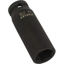 Abbasali Black Deep Socket 1/2'' 6Pt (13Mm)